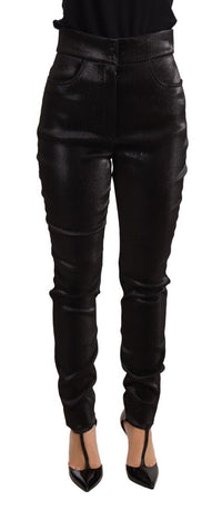 Thumbnail for Elegant Slim Fit Shimmer Cropped Pants