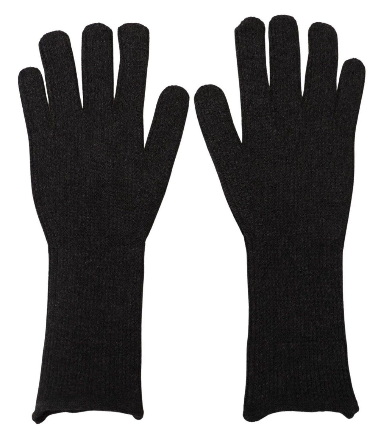 Black Cashmere Silk Hands Mitten Mens Gloves