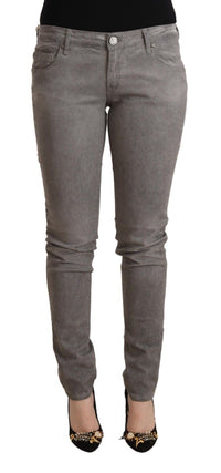 Thumbnail for Chic Gray Low Waist Skinny Cotton Jeans