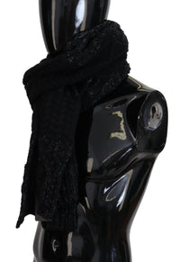 Thumbnail for Elite Black Wool Blend Men's Scarf