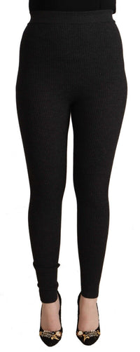 Thumbnail for Elegant High-Waist Wool Tights Pants
