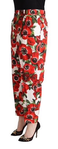Thumbnail for Chic Anemone Printed Tapered Cotton Pants