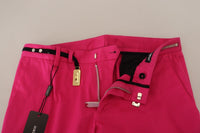 Thumbnail for Chic Pink Cotton Blend Trousers