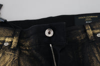 Thumbnail for Elegant Black Gold Dust Jeans