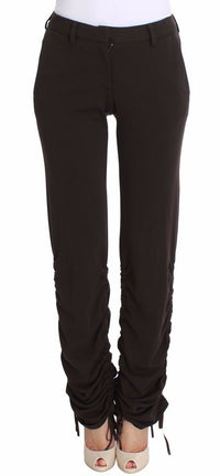 Thumbnail for Chic Brown Casual Trousers for Sophisticated Style