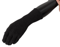 Thumbnail for Black Cashmere Silk Hands Mitten Mens Gloves