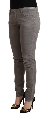 Thumbnail for Chic Gray Low Waist Skinny Cotton Jeans