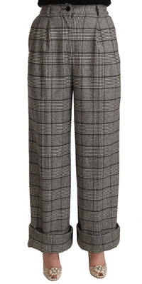 Thumbnail for Elegant High Waist Straight Trousers In Grey