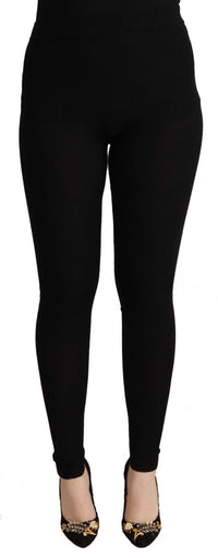 Thumbnail for Black Cashmere Stretch Waist Tights Pants