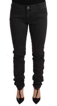 Thumbnail for Chic Mid Waist Skinny Black Denim