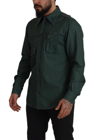 Thumbnail for Emerald Elegance Slim Fit Casual Shirt