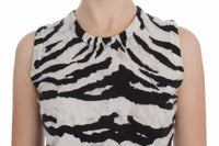 Thumbnail for Zebra Print Cashmere Sleeveless Top
