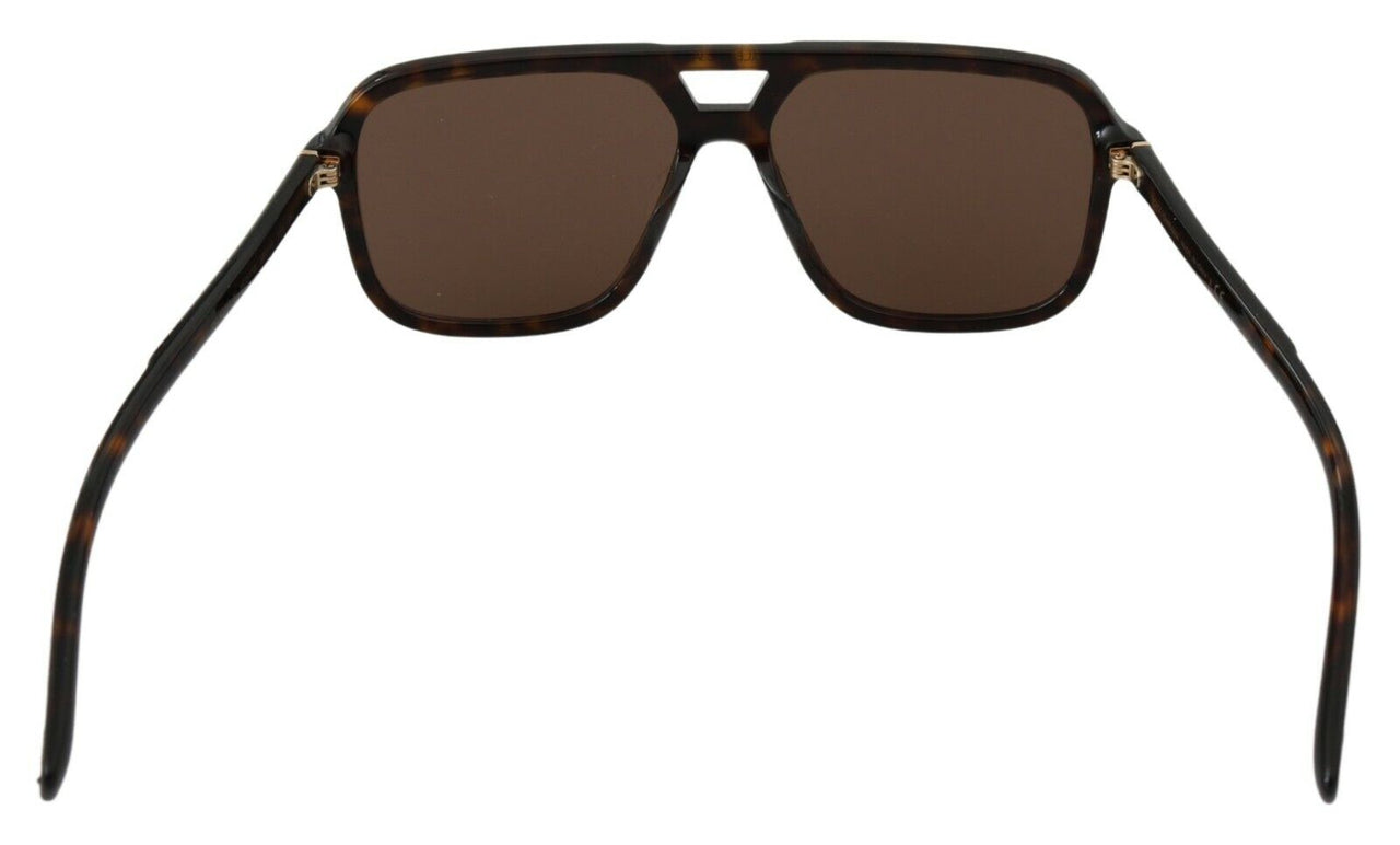 Elegant Brown Patterned Men's Sunglasses