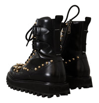 Thumbnail for Black Crystal-Studded Formal Boots