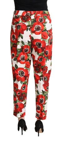 Thumbnail for Chic Anemone Printed Tapered Cotton Pants