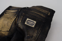 Thumbnail for Elegant Black Gold Dust Jeans