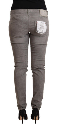 Thumbnail for Chic Gray Low Waist Skinny Cotton Jeans