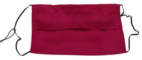 Thumbnail for Elegant Silk Pleated Maroon Face Mask