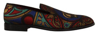 Thumbnail for Multicolor Jacquard Slide-On Loafer Slippers