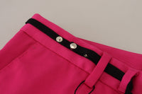 Thumbnail for Chic Pink Cotton Blend Trousers