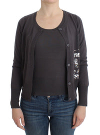 Thumbnail for Elegant Purple Sequined Wool Cardigan