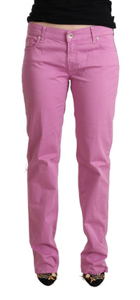 Thumbnail for Elegant Tapered Pink Denim Jeans
