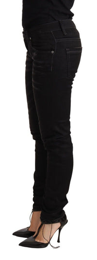 Thumbnail for Sleek Black Washed Skinny Jeans