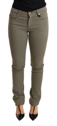 Thumbnail for Chic Green Low Waist Skinny Jeans