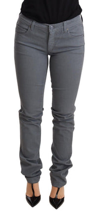 Thumbnail for Sleek Gray Low Waist Skinny Jeans