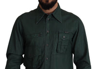 Thumbnail for Emerald Elegance Slim Fit Casual Shirt