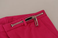 Thumbnail for Chic Pink Cotton Blend Trousers