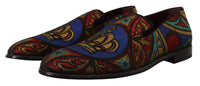 Thumbnail for Multicolor Jacquard Slide-On Loafer Slippers