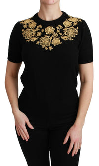 Thumbnail for Elegant Black Cashmere Sweater Top