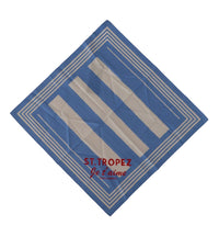 Thumbnail for Blue White Striped St. Tropez Handkerchief  Scarf