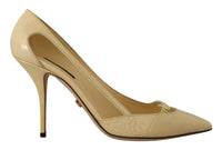 Thumbnail for Chic Pointed Toe Leather Pumps in Sunshine Yellow