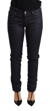 Thumbnail for Chic Dark Blue Low Waist Skinny Jeans