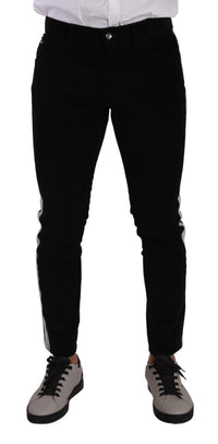 Thumbnail for Elegant Slim-Fit Cotton Black Jeans