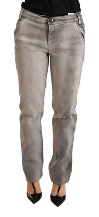Thumbnail for Chic Gray Washed Low Waist Skinny Jeans