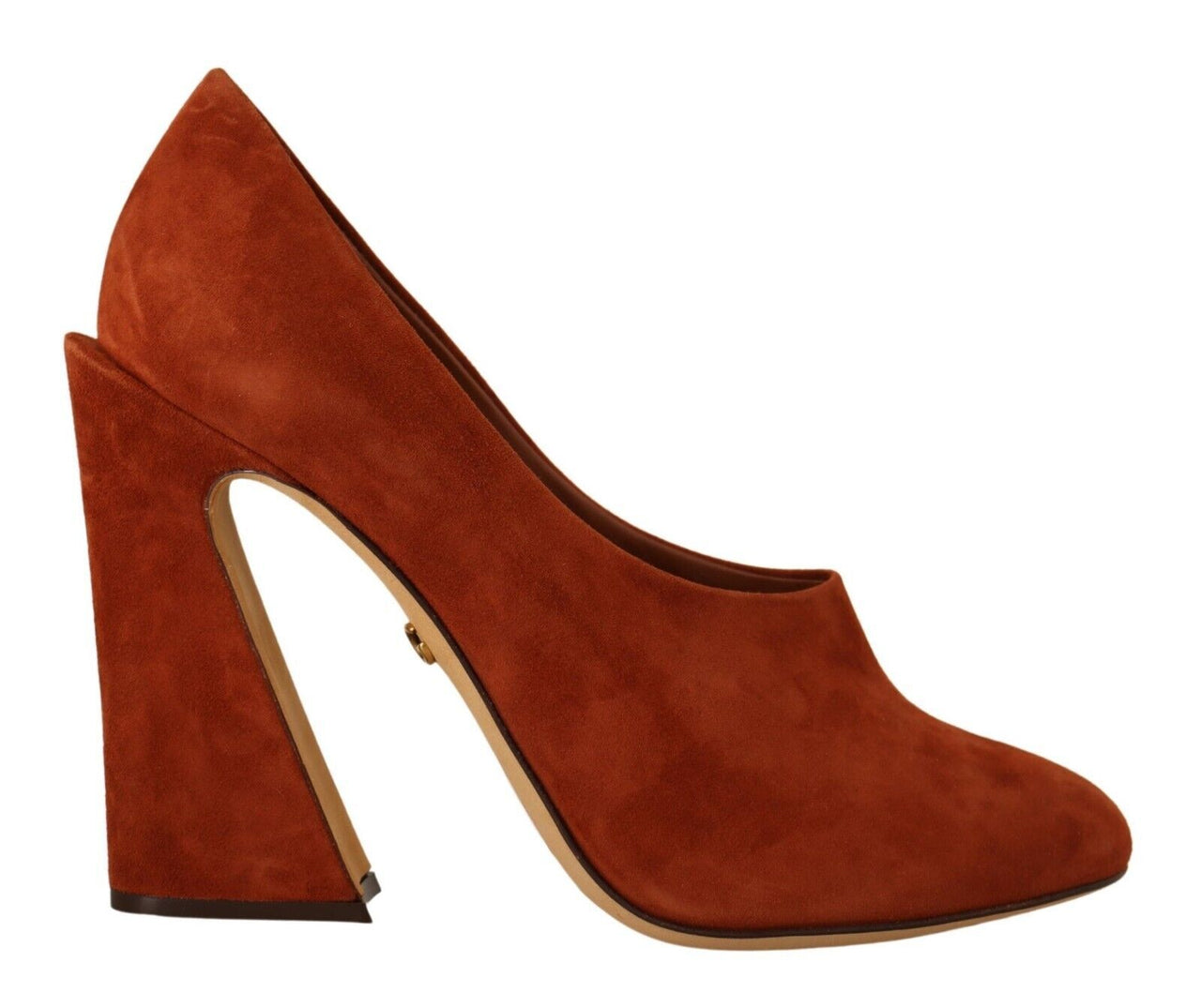 Elegant Cognac Suede Pumps