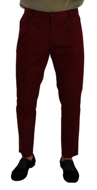 Thumbnail for Elegant Dark Red Dress Chinos for Men