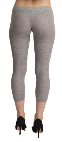 Thumbnail for Chic Gray Slim-Fit Cropped Leggings