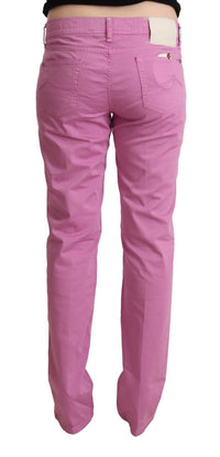 Thumbnail for Elegant Tapered Pink Denim Jeans
