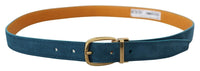 Thumbnail for Elegant Blue Velvet Leather Belt