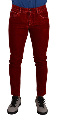 Thumbnail for Ravishing Red Slim Fit Designer Jeans