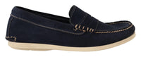 Thumbnail for Chic Suede Blue Moccasins for Men