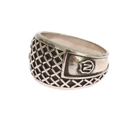 Thumbnail for Elegant Silver Band with Black Accents