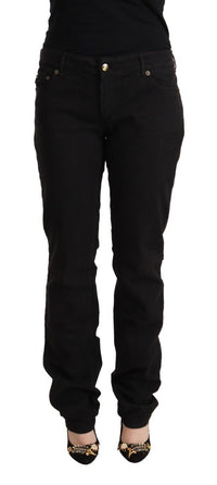 Thumbnail for Sleek Mid-Waist Slim Fit Black Jeans