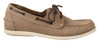 Thumbnail for Elegant Beige Suede Moccasins for the Discerning Gentleman