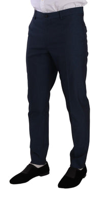 Thumbnail for Elegant Slim Fit Dress Pants in Dark Blue