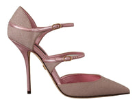 Thumbnail for Pink Glitter High Heel Sandals